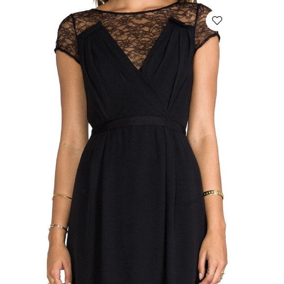 DVF Diane Von Furstenberg Holli Silk Black Dress - Size 2 - Picture 5 of 15